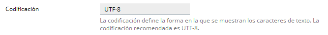 Seleccionar codificación